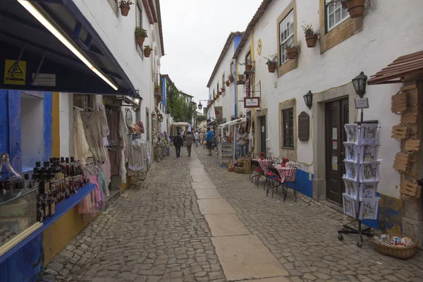 Obidos Portogallo Giugno 2018 Stradina Del Centro Storico Obidos Portogallo — Foto Stock