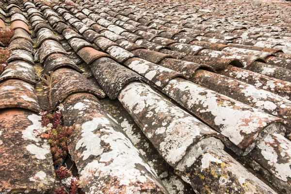 Charakteristische Rote Kacheln Der Alten Mittelalterlichen Portugiesischen Stadt Obidos Als — Stockfoto