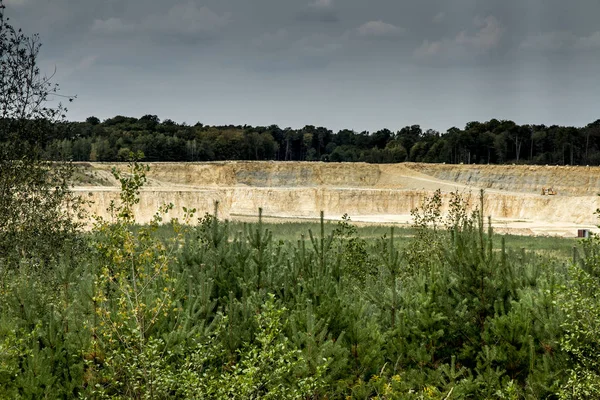 Cantera Piedra Caliza Área Planta Cemento Gorazdze Cerca Opole Polonia — Foto de Stock