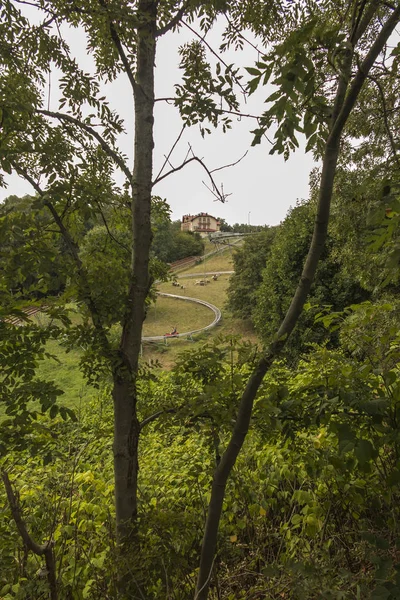 Slide Gravitacional Tobogã Durante Todo Ano Mount Anne Lado Opole — Fotografia de Stock