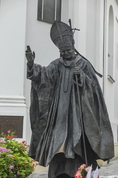 Wadowice Pologne Septembre 2018 Monument Grand Pape Jean Paul Entrée — Photo