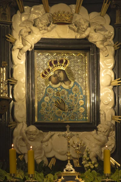 Kalwaria Zebrzydowska Polônia Setembro 2018 Interior Capela Virgem Maria Mosteiro — Fotografia de Stock