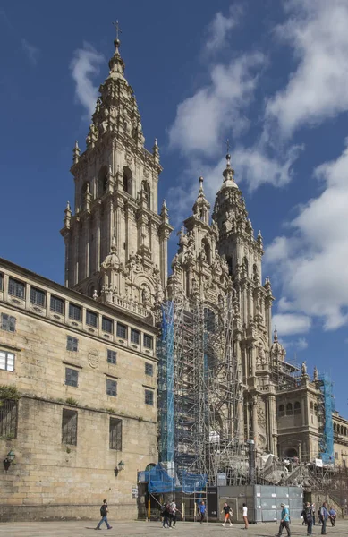 Catedral Santiago Compostela Santiago España Trabajos Visibles Renovación Construcción — Foto de Stock
