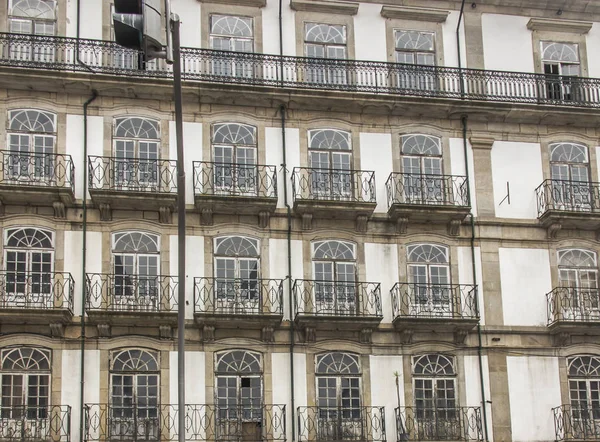 Azulejo Tegels Typische Gevel Van Gebouw Afwerking Van Vele Gebouwen — Stockfoto