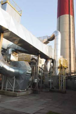 toz kaldırma Kömür kazanları, Beton baca önünde üzerinden yükleme