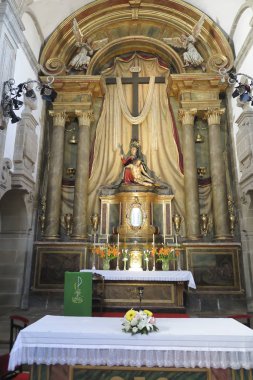 Santiago de Compostela, İspanya, 14 Haziran 2018: Santiago de Compostela İspanya'daki kiliselerden biridir, iç