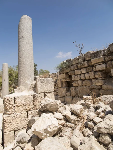 Sebastia Antico Israele Rovine Scavi Nei Territori Palestinesi Smaria Ingresso — Foto Stock