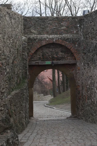 Eski Kale Bolkow Aşağı Silezya Polonya Savunma Duvarına Bir Geçit — Stok fotoğraf