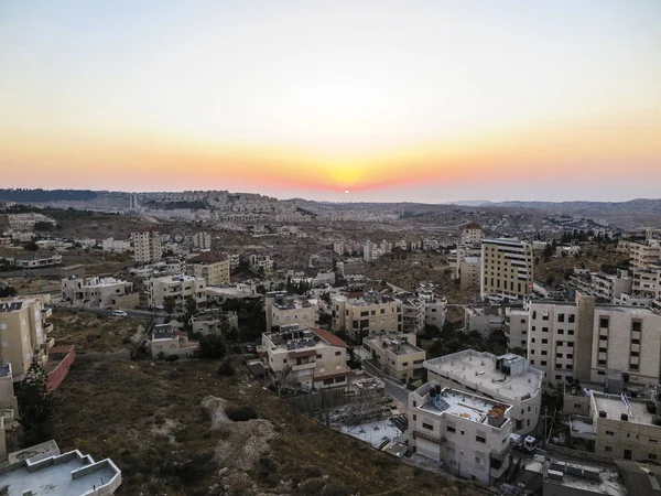 Veduta Dell Alba Sulla Nuova Parte Betlemme Autorità Palestinese — Foto Stock