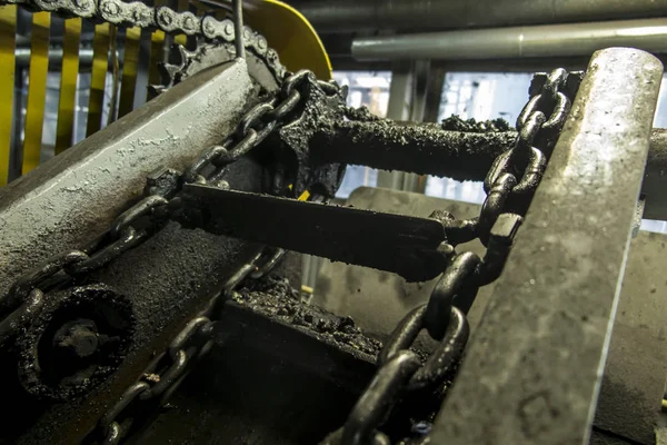 Fragment Scraper Conveyor Used Discharge Slag Boiler — Stock Photo, Image