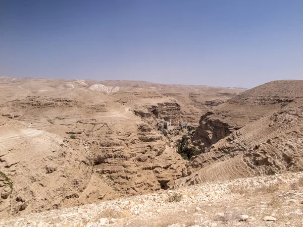 Judaean çöl Negeb. St. George Ortodoks Manastırı veya Manastırı Aziz George'un Koziba-kutsal topraklar, İsrail