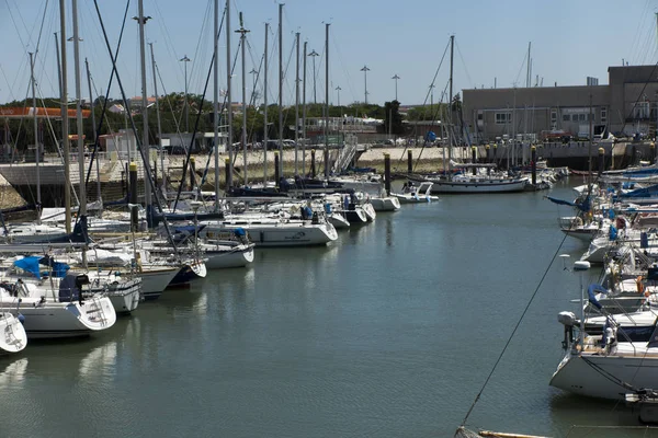 Yacht Port Area Torre Belem Lisbon Portugal — Stock Photo, Image