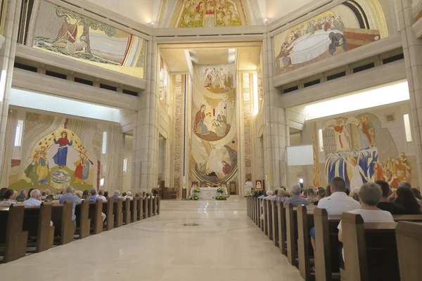 Cracovia Polonia Agosto 2018 Interior Del Santuario Lagiewniki Centro Del — Foto de Stock