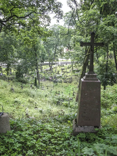 Фрагмент Старовинне Кладовище Rossa Вільнюс — стокове фото