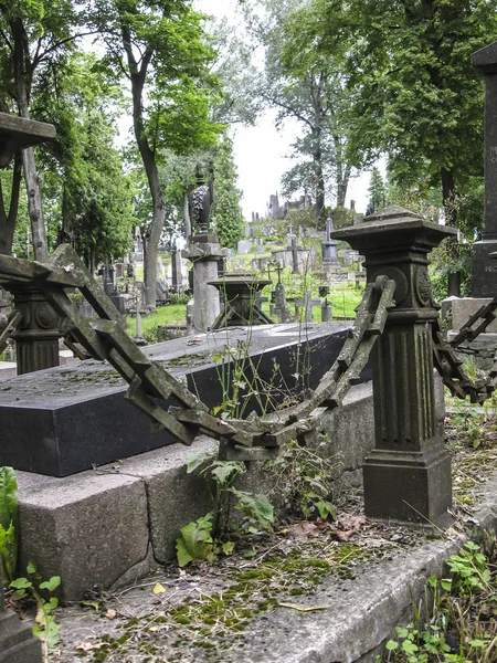 Een Fragment Van Een Oude Begraafplaats Rossa Vilnius Litouwen — Stockfoto