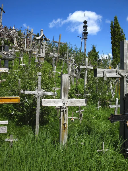 Heuvel Van Kruisen Een Heuvel Ligt Enkele Kilometers Ten Noorden — Stockfoto