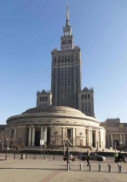 Palacio Cultura Ciencia Edificio Más Reconocible Capital Polaca Varsovia —  Fotos de Stock