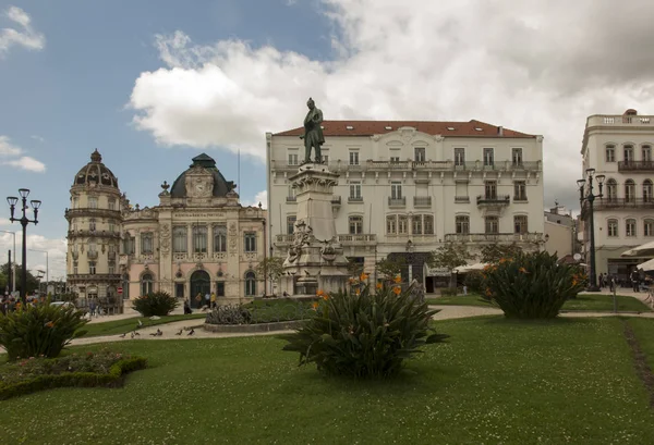Largo da Portagem Coimbra Portekiz Joaquim Antonio de Aguiar Anıtı. O ünlü Portekizli siyasetçi.