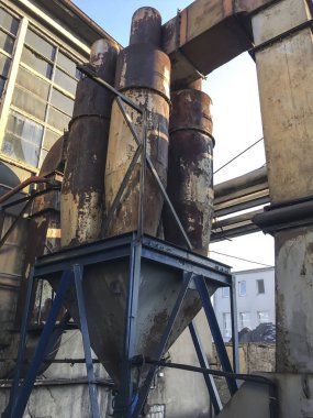 eski paslı siklon ayırıcı 