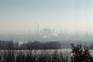Zdzieszowice chemical plant visible from the Anne's Mountain in 