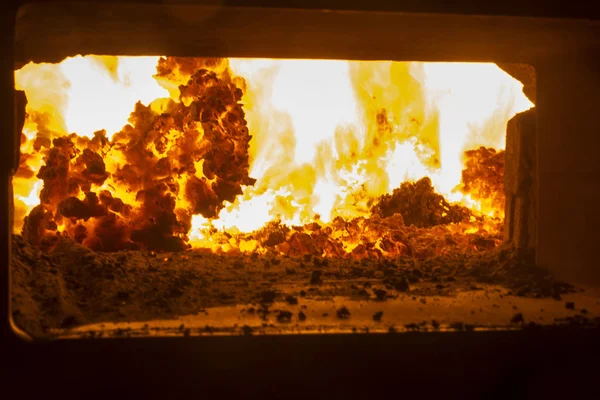 Escória de carvão branco queimado — Fotografia de Stock