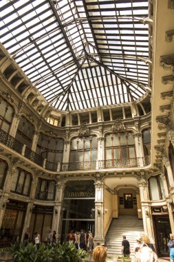 Turin, Italya, 27 Haziran 2019: tarihi buildi tavan