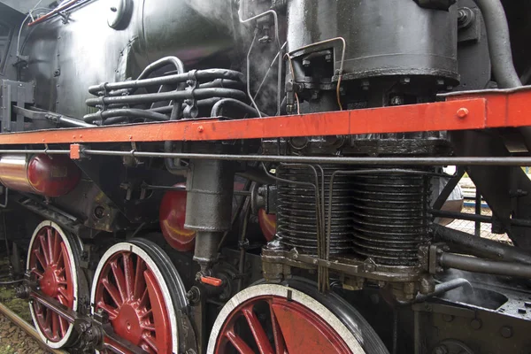 Fragmento Una Vieja Locomotora Vapor Que Combustible Carbón Duro —  Fotos de Stock