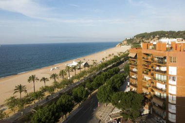 Barselona yakınlarındaki Akdeniz'de Calella Beach
