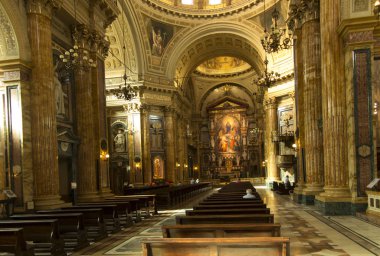 Turin, Italya, 27 Haziran 2019: O Salesian Kilisesi Iç