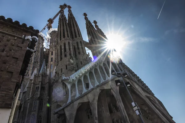 Sagrada Familia in Barcelona, Spain. Sagrada Familia is an unfin — Stock Photo, Image