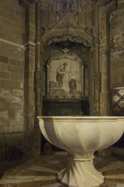 Barselona, İspanya, 22 Haziran 2019: Sa Katedrali'nin İçişleri