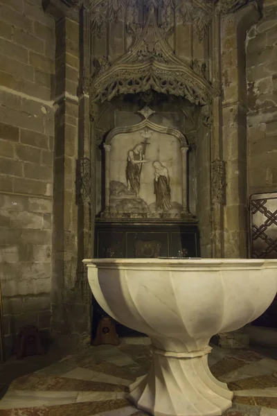 Barselona, İspanya, 22 Haziran 2019: Sa Katedrali'nin İçişleri