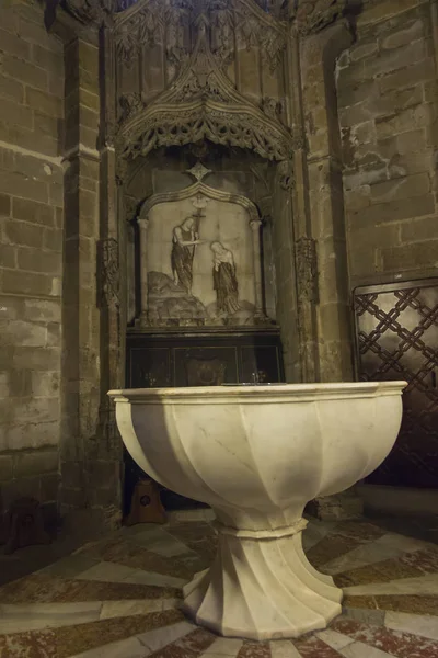 Barselona, İspanya, 22 Haziran 2019: Sa Katedrali'nin İçişleri