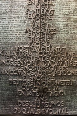 Barselona, İspanya, 22 Haziran 2019: Sagrada Familia'nın Fragmanı 