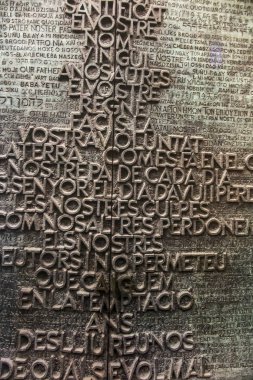 Barselona, İspanya, 22 Haziran 2019: Sagrada Familia'nın Fragmanı 
