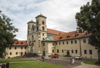 Tyniec, Krakow, Polonya, 3 Ağustos 2019: Benedict Bazilikası