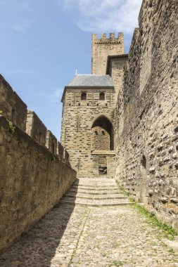 Carcasson 'ın güçlendirilmiş kalesi Unesco' nun dünya mirası.,