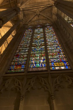 Carcassonne, Fransa, 25 Haziran 2019: Dekoratif vitray rüzgar