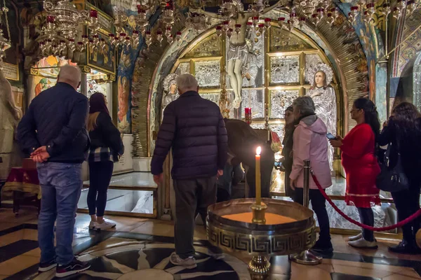 Jerusalem Israel Січня 2020 Голгота Місце Розп Яття Ісуса Базиліці — стокове фото