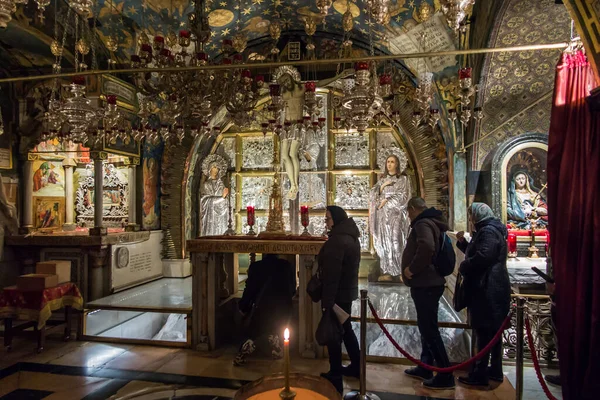 Jerusalem Israel January 2020 Golgotha Place Jesus Crucifixion Basilica Holy — 图库照片