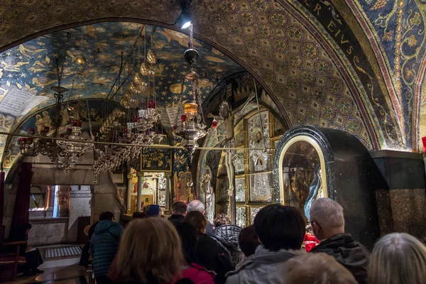 Jerusalem Israel Ocak 2020 Golgotha Nın Çarmıha Gerildiği Yer Kutsal — Stok fotoğraf