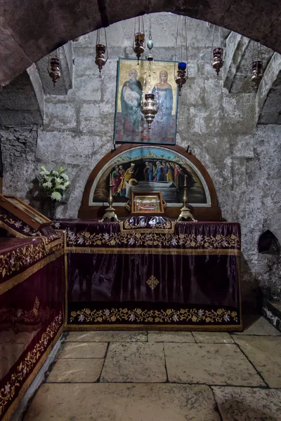 Jerusalém Israel Janeiro 2020 Fragmento Interior Igreja Sepulcro Santa Maria — Fotografia de Stock