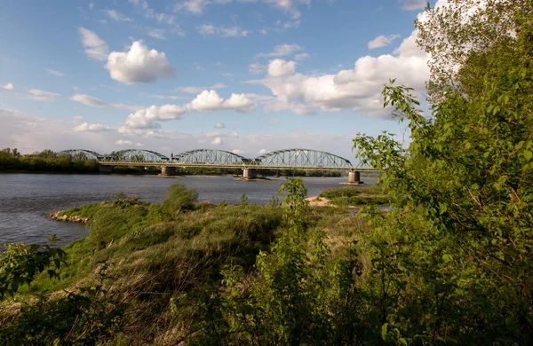 Puente Fordon Rudolf Modrzejewski Puente Ferroviario Con Una Estructura Celosía — Foto de Stock