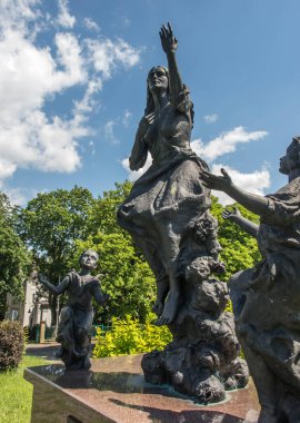 Czestochowa, Polonya, 23 Haziran 2020 Jasna Gora 'nın etrafındaki Kutsal Tespih Sırrı. Şanlı sırlar, 