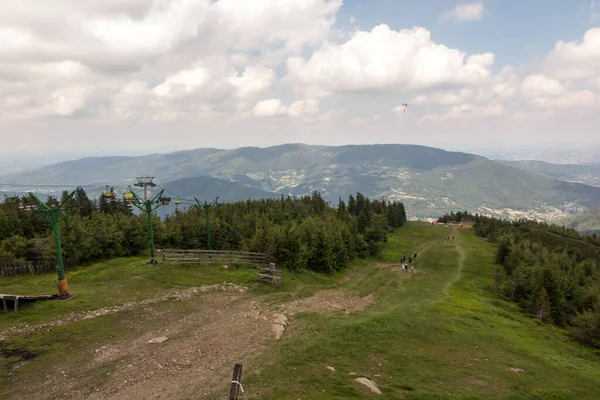 Άποψη Της Ορεινής Περιοχής Skrzyczne Στη Silesian Beskids Κοντά Στο — Φωτογραφία Αρχείου