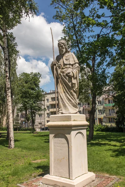 Statua San Giacomo Accanto Alla Chiesa San Jakub Czestochowa Polonia — Foto Stock