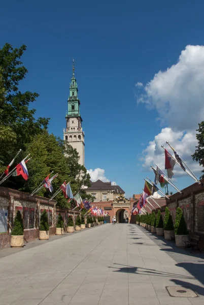 Opuštěný Přístup Útočišti Panny Marie Jasné Hoře Czestochowě Polsko Mnohem — Stock fotografie