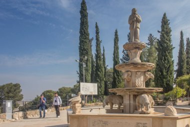 Beytüllahim, Filistin - 28 Ocak 2020 Beytüllahim 'deki çobanların üzerine çeşme