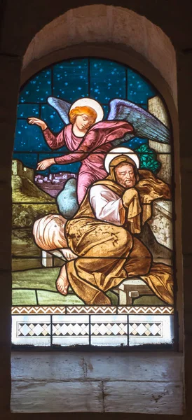 Nazareth Israel Januar 2020 Josef Kirche Kirchenfenster Details Der Engel — Stockfoto