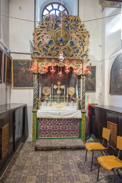 Belém Palestina Janeiro 2020 Fragmento Interior Renovado Basílica Natividade Belém — Fotografia de Stock